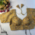 Gold Pure Soft Italian Silk Heavy Codding Sequins Work Bridal Blouse