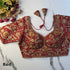 Red Pure Soft Italian Silk Heavy Codding Sequins Work Bridal Blouse