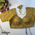 Yellow Pure Soft Italian Silk Heavy Codding Sequins Work Bridal Blouse