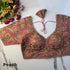 Peach Pure Soft Italian Silk Heavy Codding Sequins Work Bridal Blouse