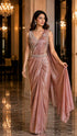 Blush Pink Pure Imported Fendi Silk Ready to Wear Saree