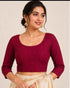 Maroon Pure Premium Crush Lycra Readymade stretchable Blouse