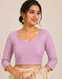Pink Pure Premium Crush Lycra Readymade stretchable Blouse