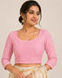 Pink Pure Premium Crush Lycra Readymade stretchable Blouse