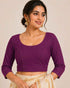 Purple Pure Premium Crush Lycra Readymade stretchable Blouse