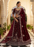Red Pure Soft Velvet Heavy Embroidery Patch Work Bridal Lehenga