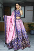 Pink Pure Art Silk Printed With Gota Patti Work Lehenga Choli