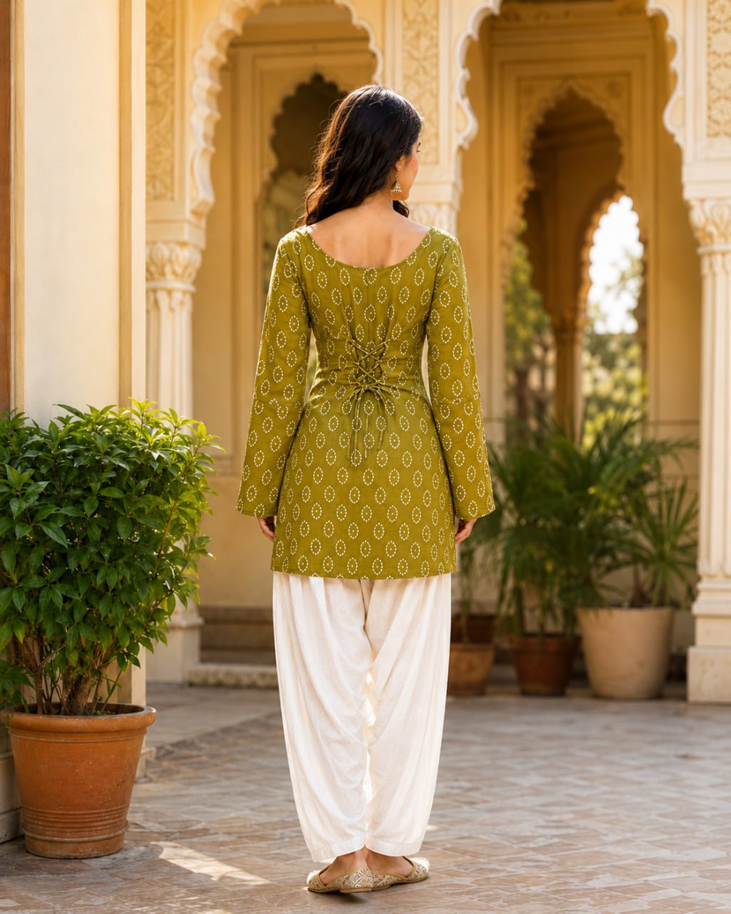 Mahendi Pure Soft Cotton with Bandhej Print Kurti Pent