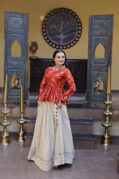 Fanta Pure Cosmos with Zari &amp; Sequins Embroidery Work Navratri Lehenga Choli