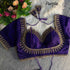 Purple Pure Soft Italian Silk Heavy Jari Sequence & Beads Thread Work Blouse