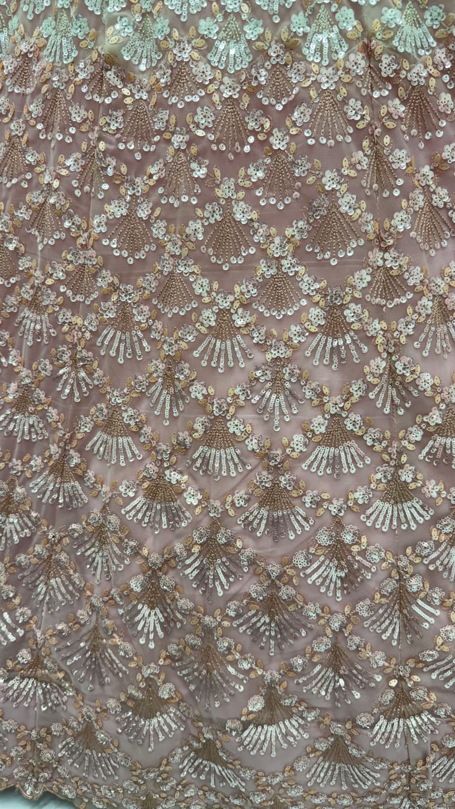 Pink Pure Heavy Net Sequins Sequins Zari Embroidery Work Net Bridal Lehenga Choli