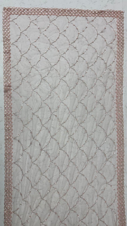 Pink Pure Heavy Net Sequins Sequins Zari Embroidery Work Net Bridal Lehenga Choli