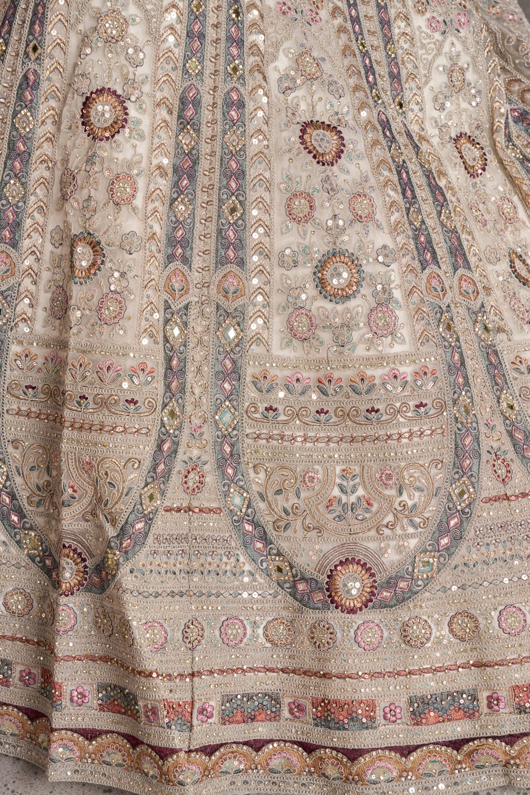 White Bridal Lehenga Choli with Tissue Dupatta