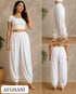 White Pure Heavy Rayon Casual Afghani Pants Wear Plazzo