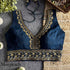 Morepech Heavy Pure Soft Roman Silk With Tricot Fuising V Neck Blouse