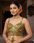 Copper Pure Heavy Banarasi Position Work Corset Style Blouse