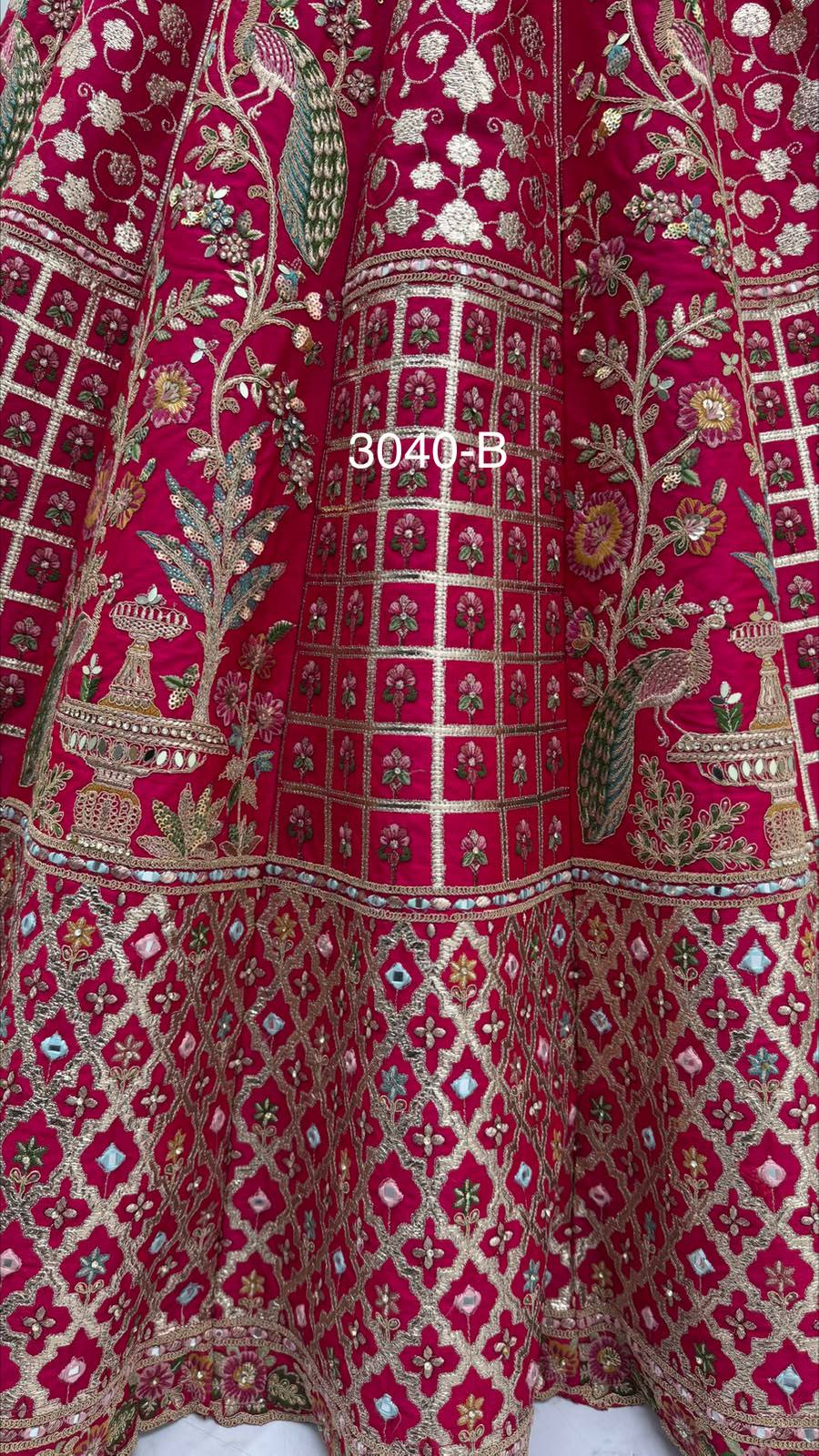 Rani Pure Soft Gadhwal Silk Heavy Embroidery Work Bridal Lehenga Choli