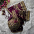 Wine Pure Heavy Pure Soft Fandy Silk Sequins Work Bridal Blouse