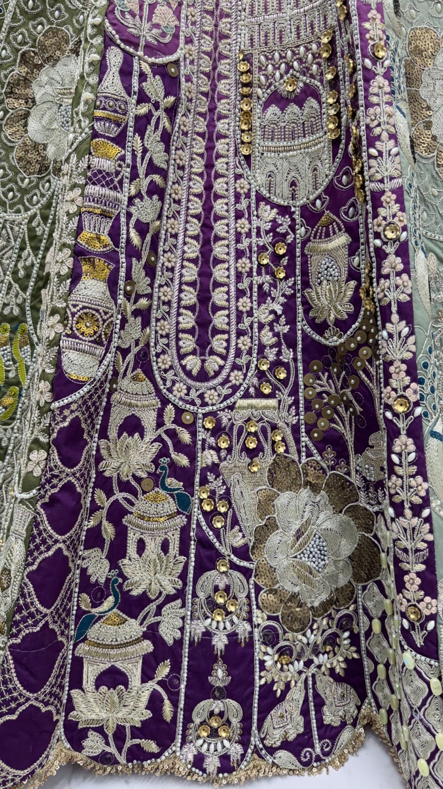 Multi Pure Premium Silk Various Handwork &amp; Multi thread Zari Work Bridal Lehenga Choli