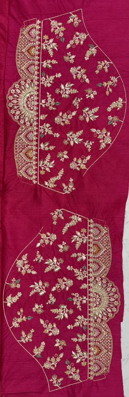 Rani Pure Heavy Satin Silk Peacock Embroidered Thread Dori Sequins &amp; Diamond Work Bridal Lehenga Choli