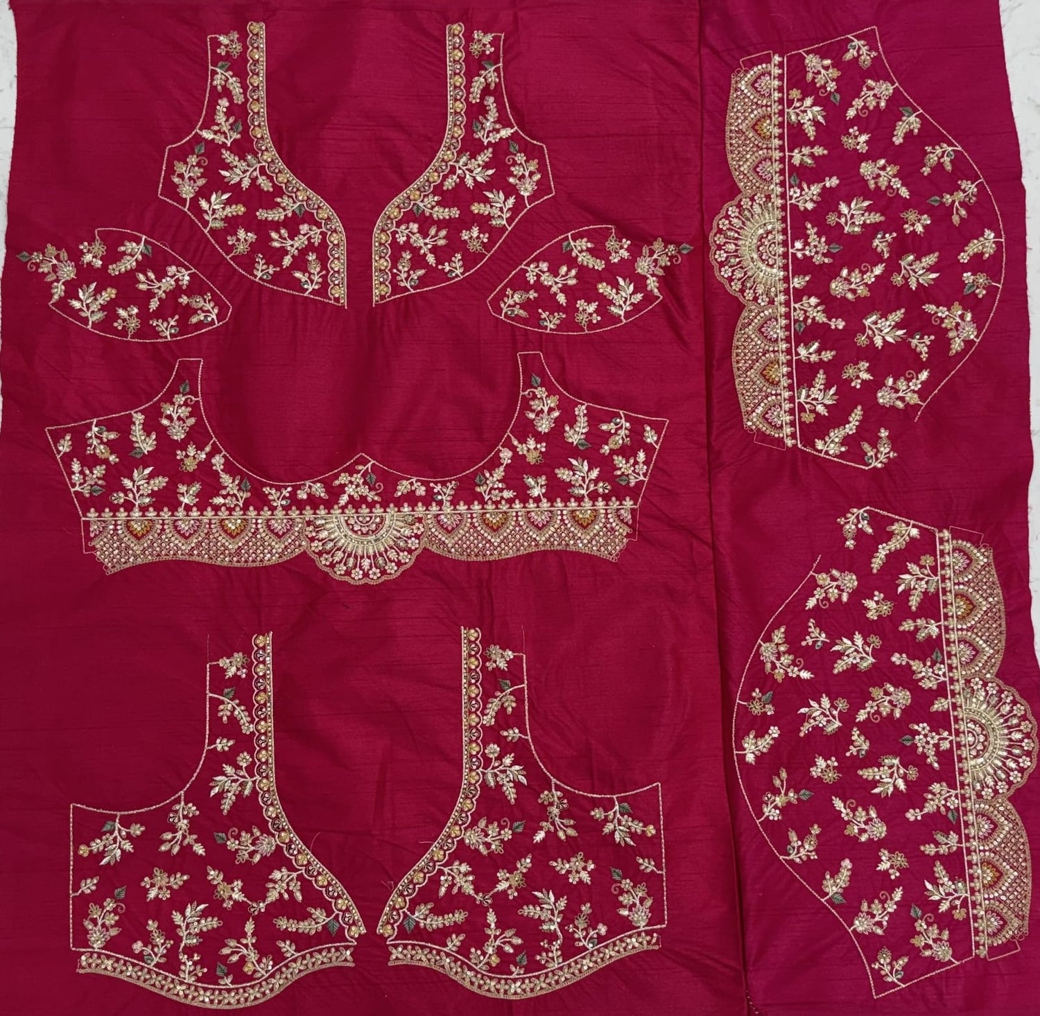 Rani Pure Heavy Satin Silk Peacock Embroidered Thread Dori Sequins &amp; Diamond Work Bridal Lehenga Choli