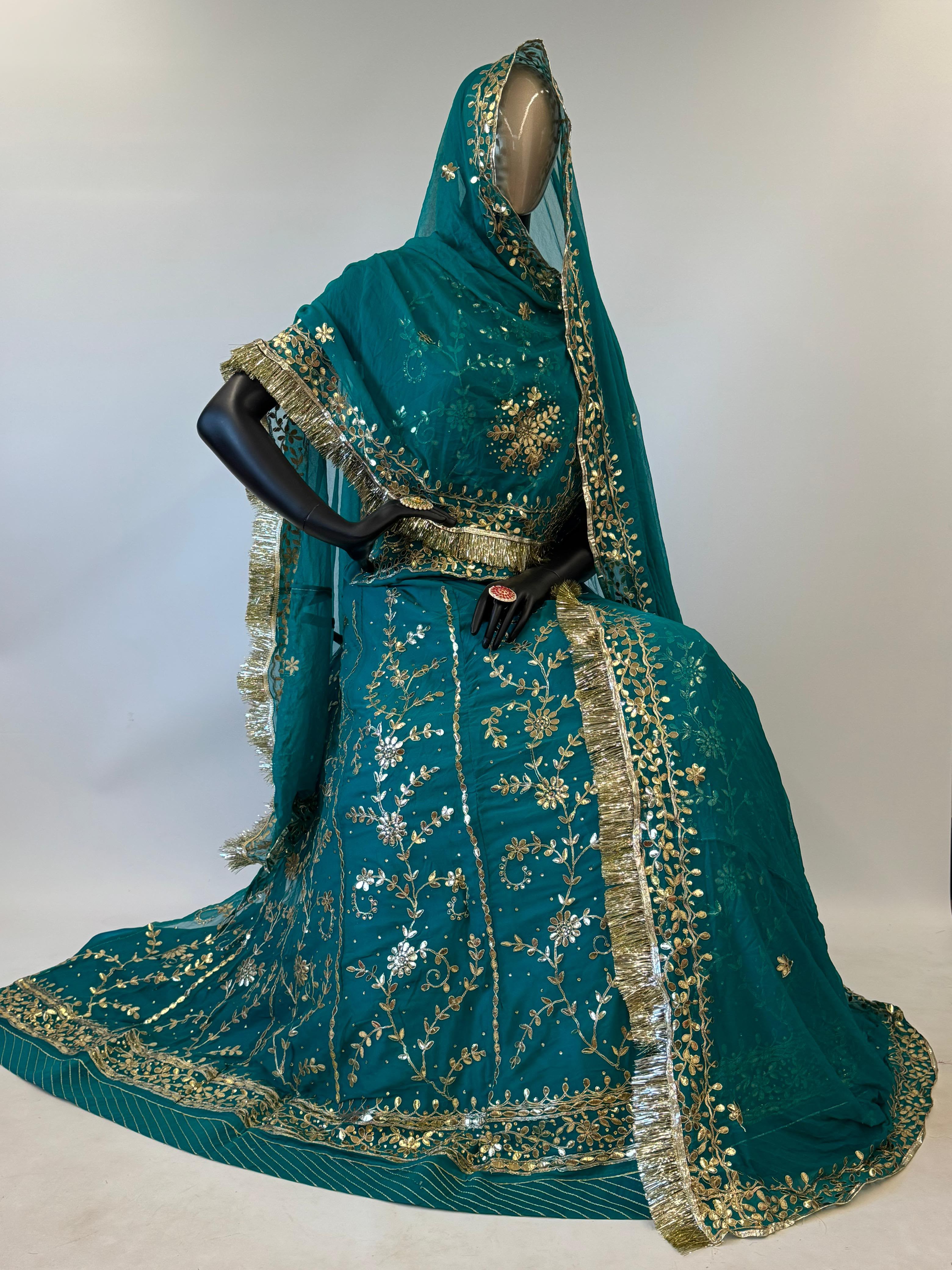 Rama Pure Soft Georgette Gotta Patti Rajasthani Rajputi Lehenga Choli