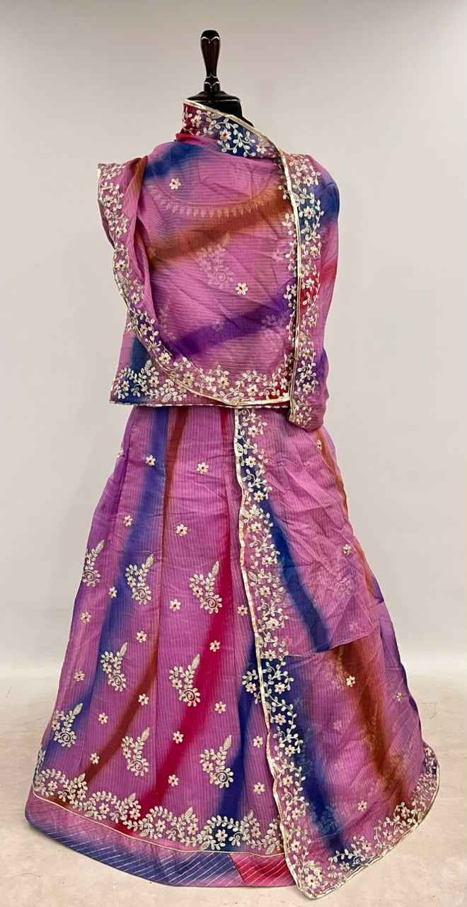 Multi Pure Soft Kota Doriya Gotta Patti Rajasthani Rajputi Lehenga Choli