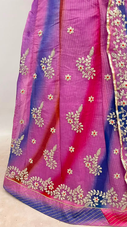 Multi Pure Soft Kota Doriya Gotta Patti Rajasthani Rajputi Lehenga Choli