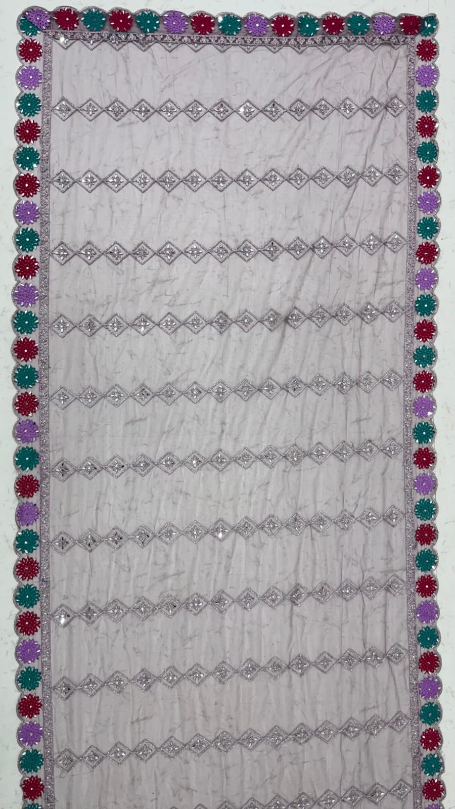 Purple Pure Heavy Net Monochrome Sequins Zari Embroidery Work Net Bridal Lehenga Choli
