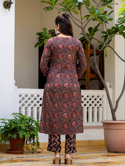 Maroon Pure Soft Rayon Cotton Printed Salwar Suit