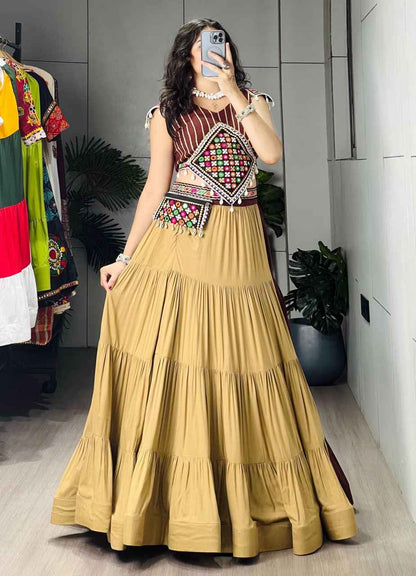 Brownie Pure Pure Rayon Cotton Navratri Lehenga Choli