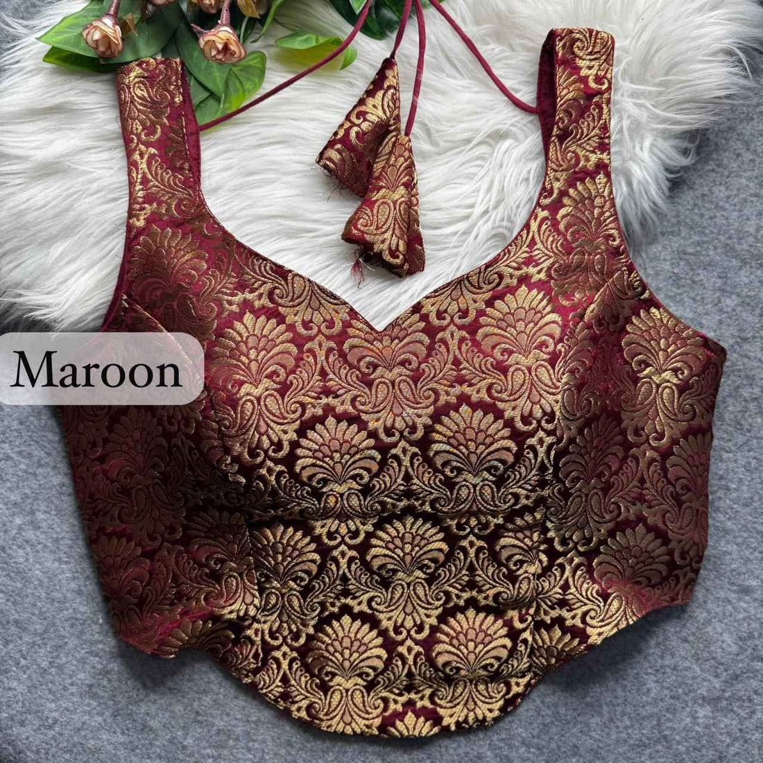 Maroon Pure Heavy King Khab Banarasi With Tricot Fuising Blouse