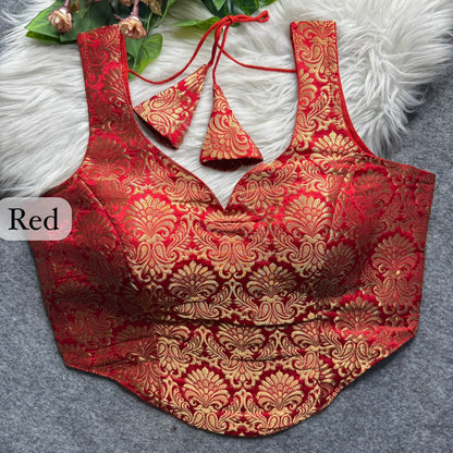 Red Pure Heavy King Khab Banarasi With Tricot Fuising Blouse