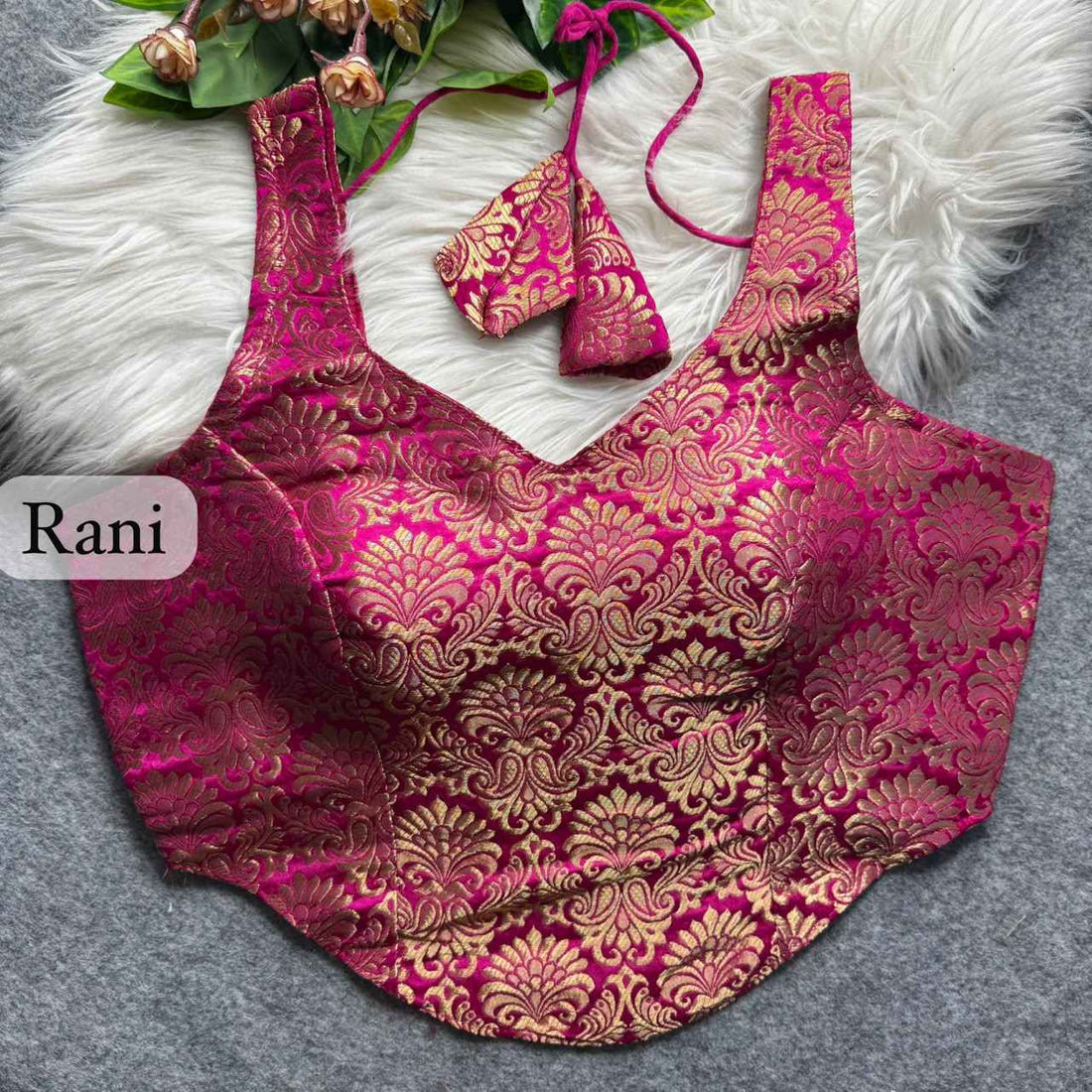 Rani Pure Heavy King Khab Banarasi With Tricot Fuising Blouse