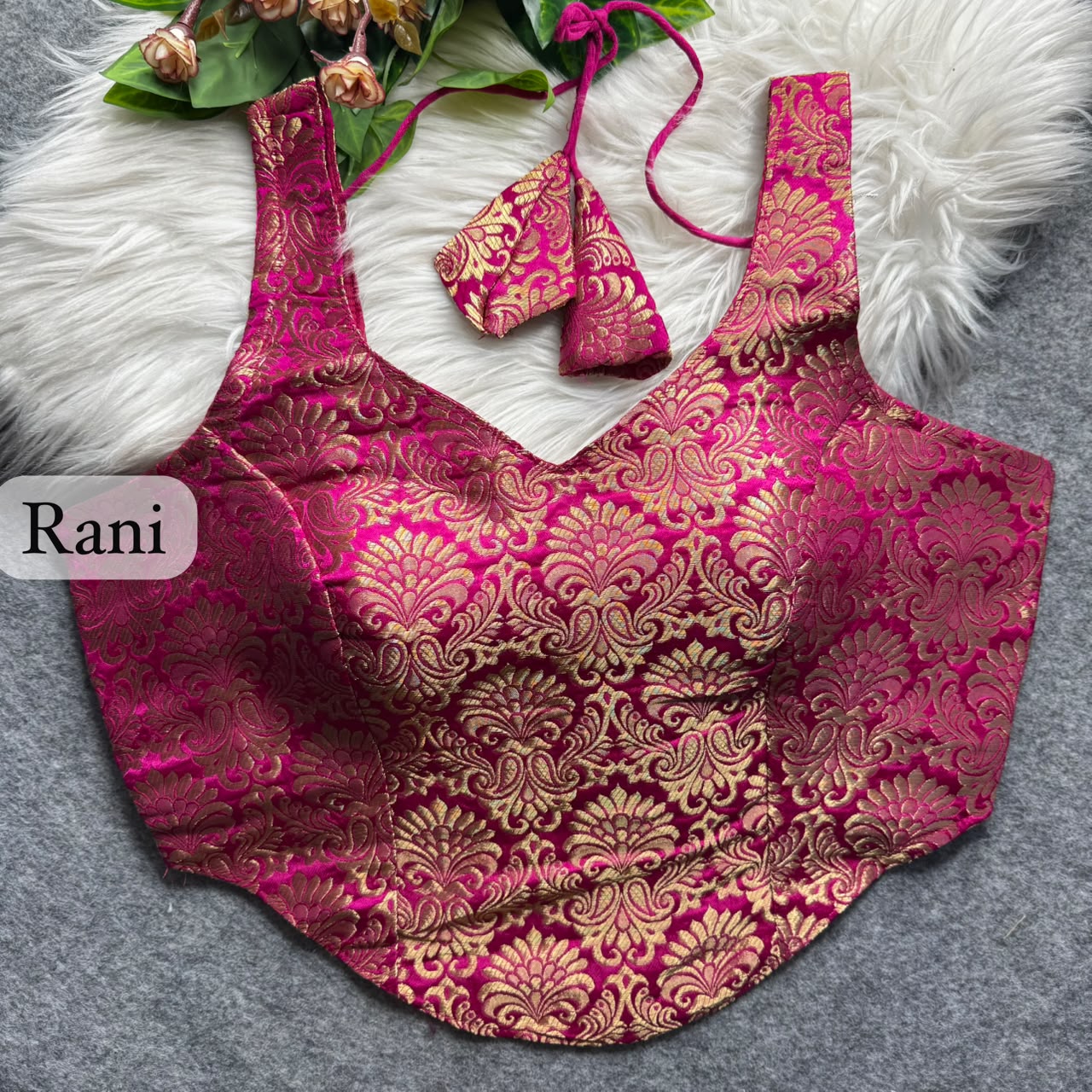 Rani Pure Heavy King Khab Banarasi With Tricot Fuising Blouse