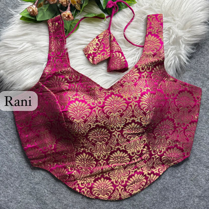 Rani Pure Heavy King Khab Banarasi With Tricot Fuising Blouse