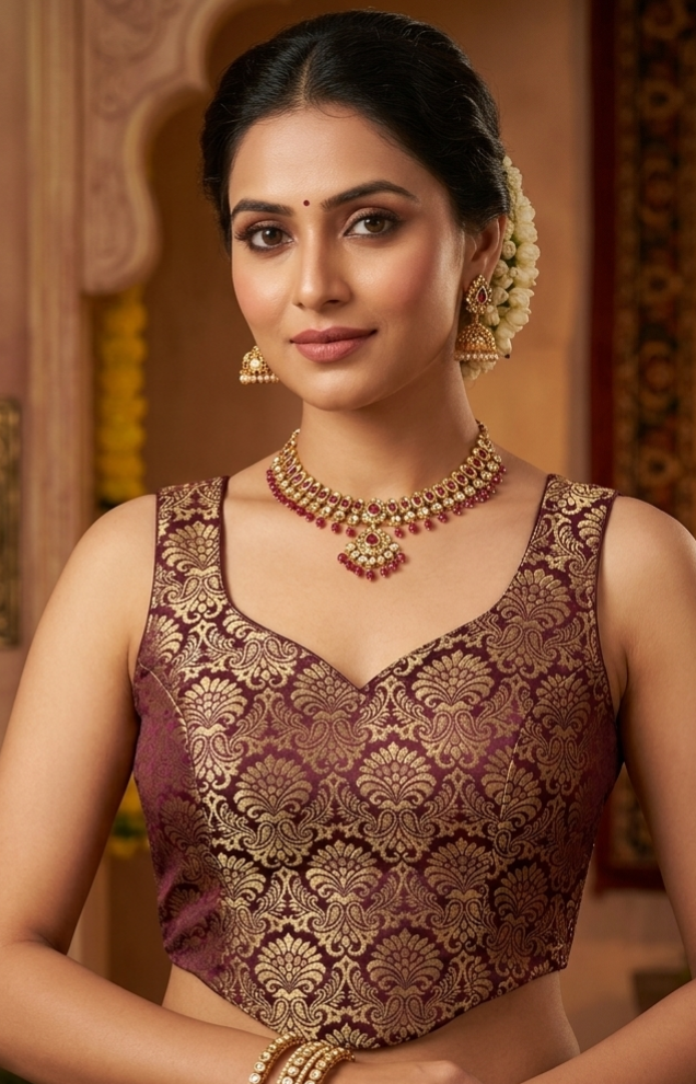 Maroon Pure Heavy King Khab Banarasi With Tricot Fuising Blouse