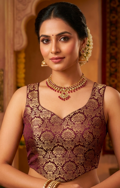 Maroon Pure Heavy King Khab Banarasi With Tricot Fuising Blouse