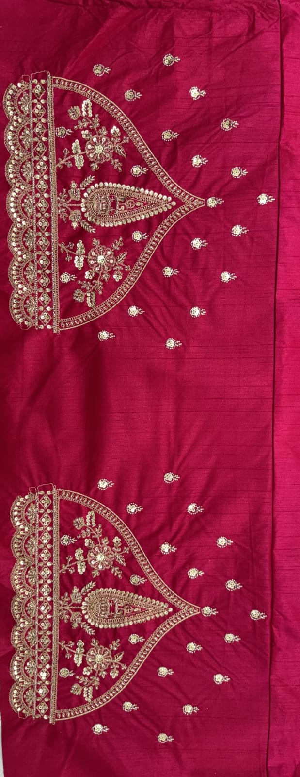 Rani Pure Silk Tatamie Zari Dori Embroidery Metalic Sequins Hand Work Bridal Lehenga Choli
