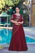 Maroon Pure Soft Jacquard Silk Zari Woven Zari Lehenga Choli
