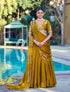 Mustard Pure Soft Jacquard Silk Zari Woven Zari Lehenga Choli