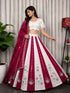 Multi Pure Roman silk Embroidery sequin Work Navratri Lehenga Choli