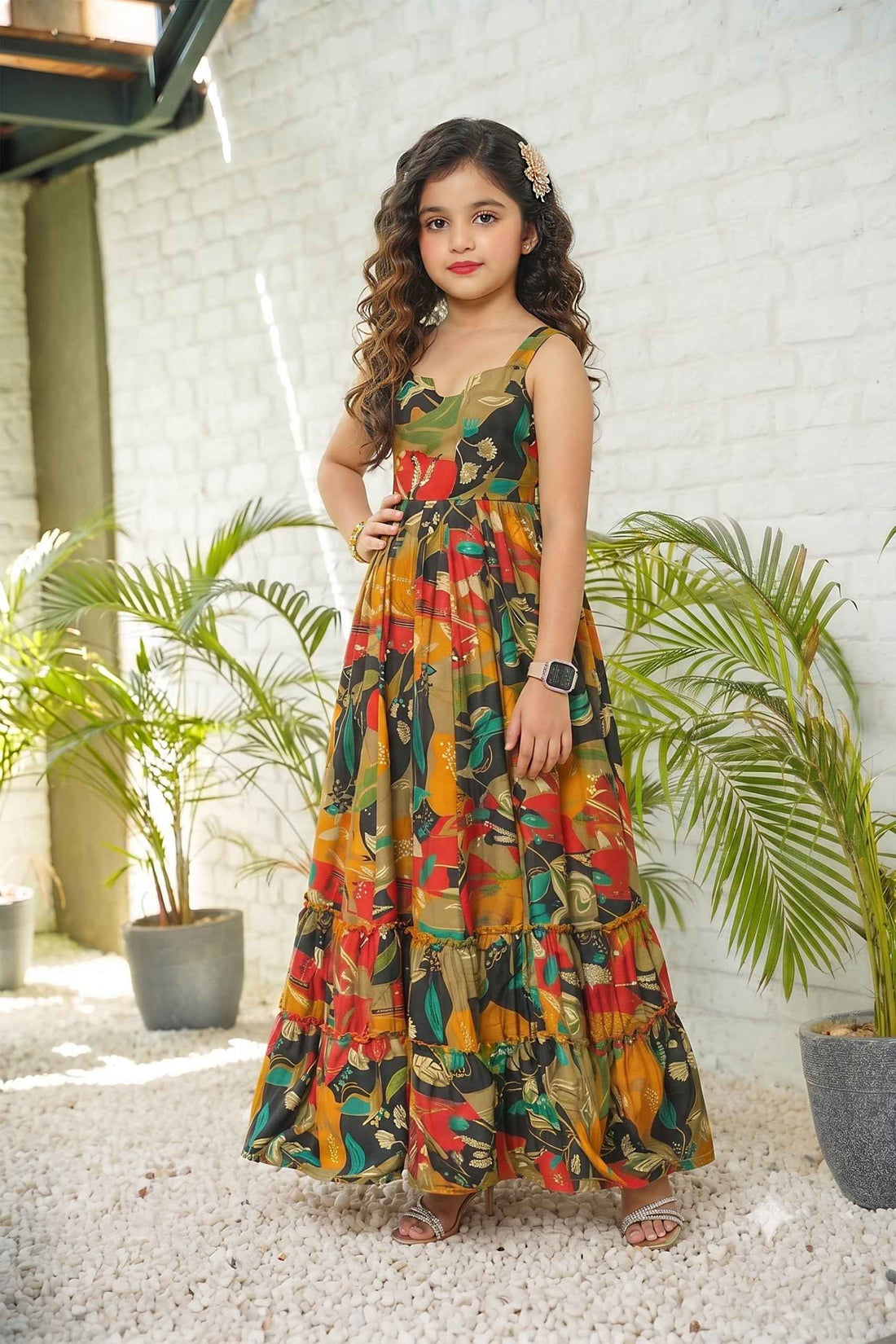 Multi Heavy Rayon Cotton Heavy Digital Printed Kid&