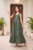 Green Heavy Rayon Cotton Heavy Digital Printed Kid&