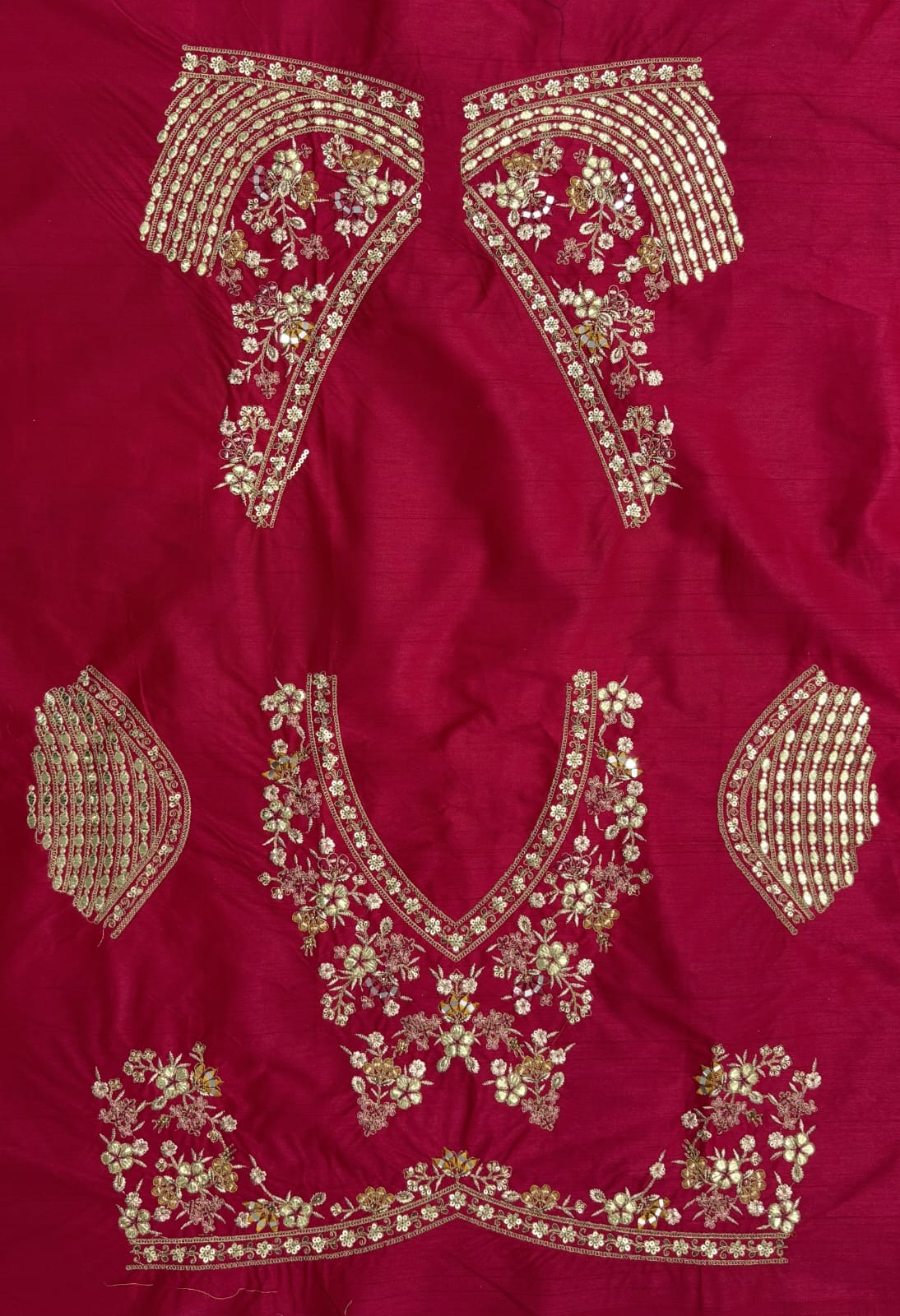 Yellow &amp; Green Pure Soft Silk Gotta Patti Dori &amp; Zari Embroidery Multi Thread Sequins Work Bridal Lehenga Choli