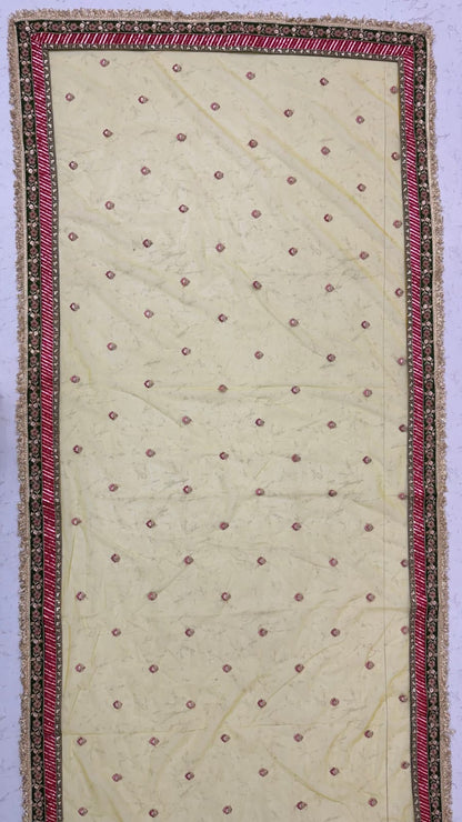 Yellow &amp; Green Pure Soft Silk Gotta Patti Dori &amp; Zari Embroidery Multi Thread Sequins Work Bridal Lehenga Choli