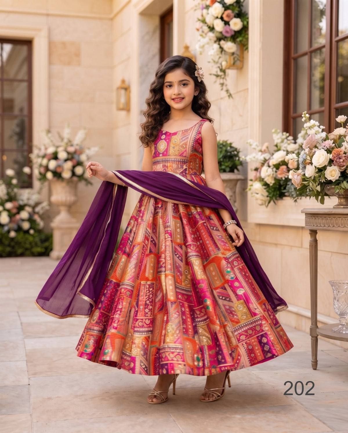 Multi Pure Soft Silk Heavy Digital Printed Kid&