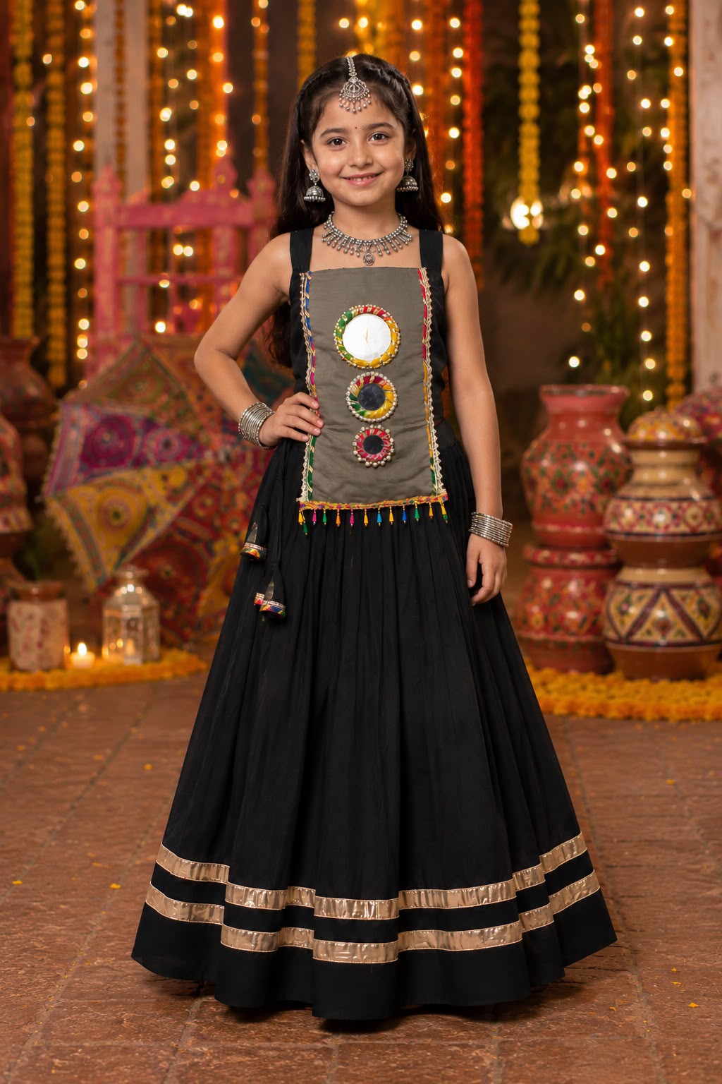 Black Pure Roman Silk Heavy  Work Kid&