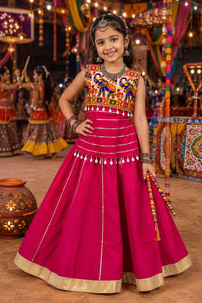 Rani Pure Roman Silk Heavy  Work Kid&