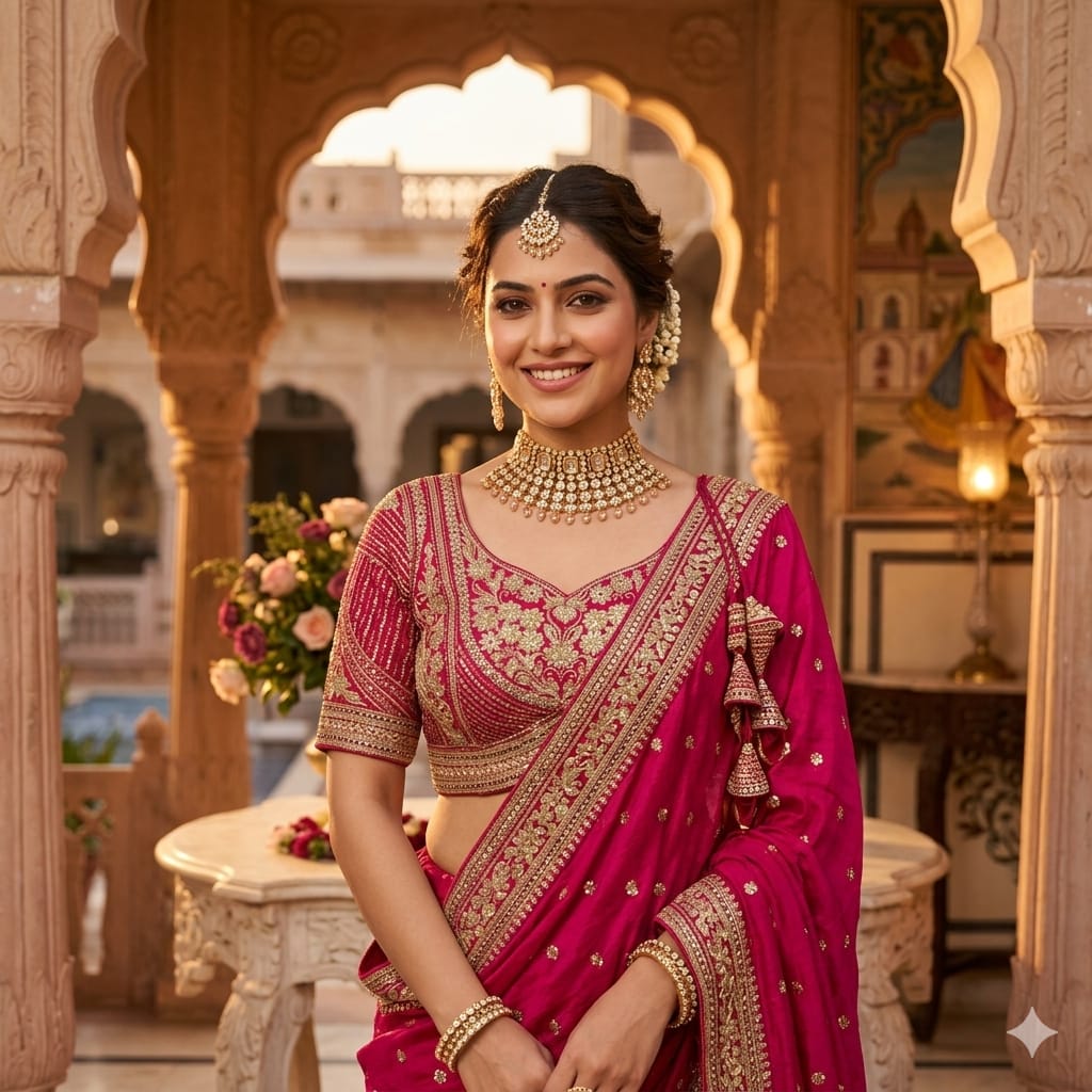 Rani Pure Italian Jari Heavy Codding Sequence Work Bridal Blouse